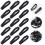 260Pcs Black Plastic DIY Mask Hooks Adjustable Rope Buckles Durable 10