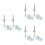 6Pcs Impact-Resistant Iron Sofa Pillow Hinges 5-Position Adjustable 7