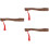 3Pcs Durable Wooden Handles Replacement for and Woodwork 8