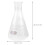 3Pcs Borosilicate Conical Flask with Cork for School Chemistry 2