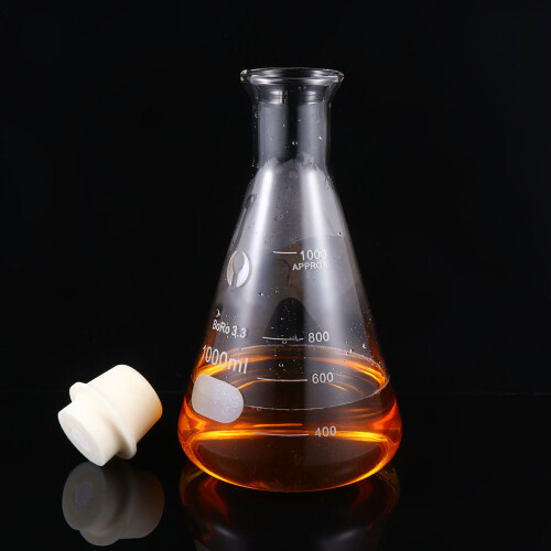3Pcs Borosilicate Conical Flask with Cork for School Chemistry 2