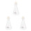 3Pcs Borosilicate Conical Flask with Cork for School Chemistry 11