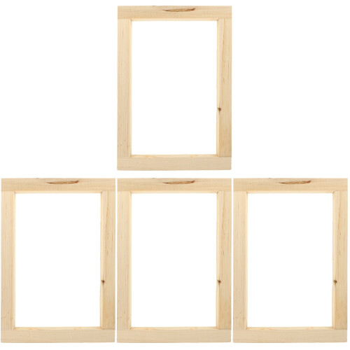 4Pcs Practical Wooden Screen Printing Frames Reusable DIY Tool Set 1