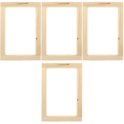 4Pcs Practical Wooden Screen Printing Frames Reusable DIY Tool Set 2