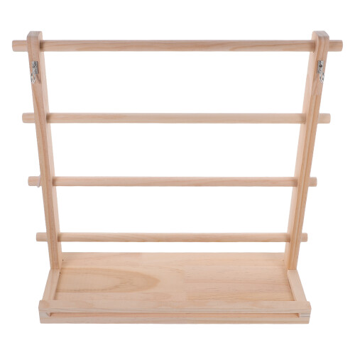 2Pcs Wood Thread Organizer Rack Ribbon Spool Storage Stand for Sewing 1