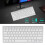 78 Keys Wireless Bluetooth Keyboard, Silver, Slim, Silent Buttons for PC & Tablet 13