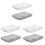 6Pcs White Grey Storage Case Drawer Organizer for Desk Use 3