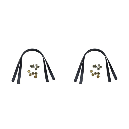4Pcs Black Handbag Strap with Rivets Tote Bag Replacement Accessories 1