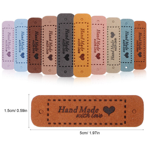 180Pcs Embossed Handmade Labels for Crochet Knitting Apparel 1