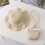 1Set Kinder Strohoed En Handtas Beige Breedflap Hoed Set 11