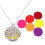 3Sets Silver Essential Oil Diffuser Necklace with Aromatherapy Pendant 10