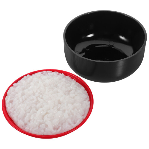 4Pcs Artificial Cooked Rice Model for Photography Home Decoration 2