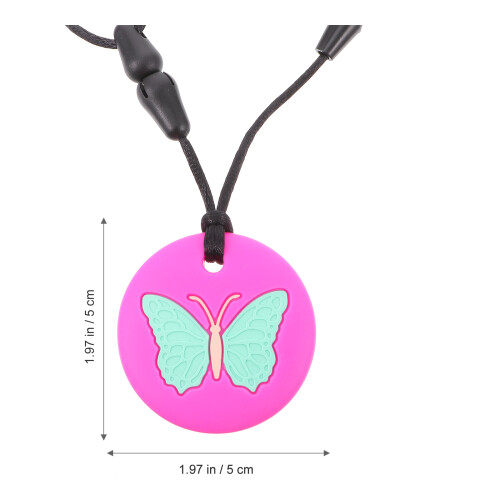Rosy Silicone Necklace Soothing Infant Teether 1