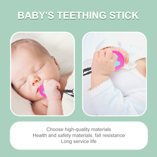 Rosy Silicone Necklace Soothing Infant Teether 2