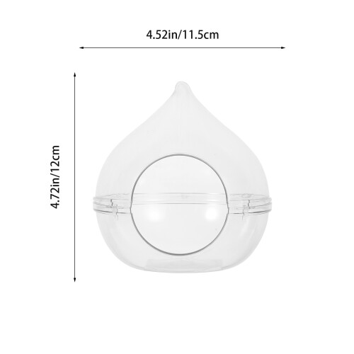 Transparent Acrylic Hamster Bath Container Multi-Function Pet Tub 2