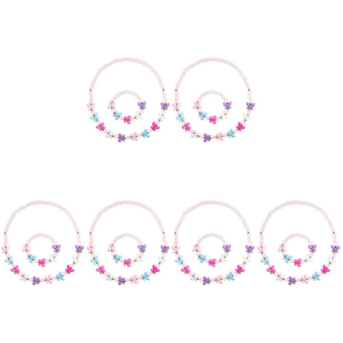6Ensembles Bijoux Enfants Collier Bracelet Décor 1