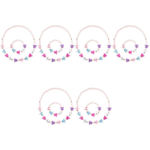 6Ensembles Bijoux Enfants Collier Bracelet Décor 2