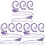 15Pièces Décoratifs Violet En Polyester À Pompons Graduation 3