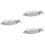 3Pièces Plateau Poisson Argenté Résistant Chaleur 7
