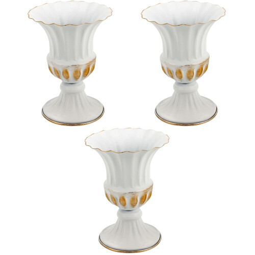 3Pcs Elegant Iron Graveyard Flowerpot Stable Base Decorative Vase 2