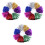 36Pcs Lightweight Plastic Cheer Pom Poms Assorted Colors for Games 2