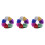36Pcs Lightweight Plastic Cheer Pom Poms Assorted Colors for Games 3