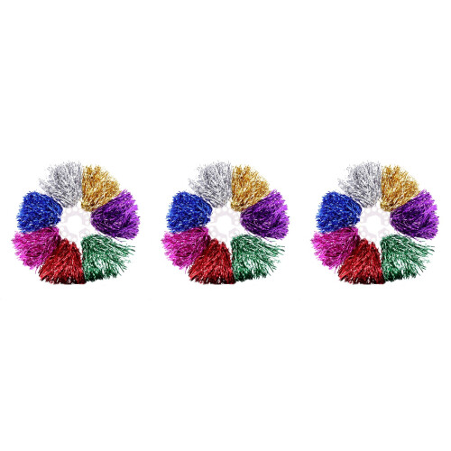 36Pcs Lightweight Plastic Cheer Pom Poms Assorted Colors for Games 2