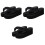 3Pcs Comfortable Black Platform Slippers Non-Slip Beach Knoted Sandals 2