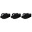 3Pcs Comfortable Black Platform Slippers Non-Slip Beach Knoted Sandals 3