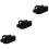 3Pcs Comfortable Black Platform Slippers Non-Slip Beach Knoted Sandals 4