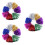 36Pcs Lightweight Plastic Cheer Pom Poms Assorted Colors for Games 6