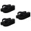3Pcs Comfortable Black Platform Slippers Non-Slip Beach Knoted Sandals 6