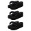 3Pcs Comfortable Black Platform Slippers Non-Slip Beach Knoted Sandals 7