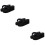 3Pcs Comfortable Black Platform Slippers Non-Slip Beach Knoted Sandals 8
