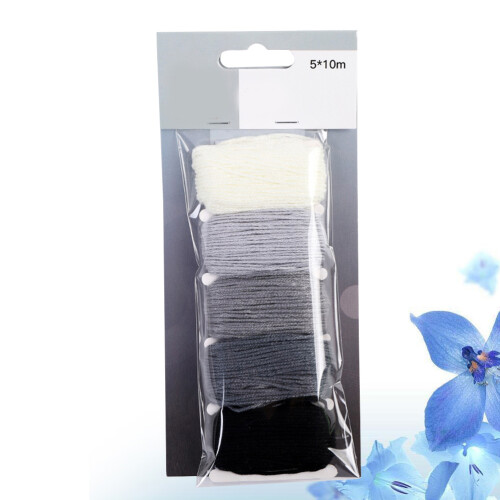 3Pcs Multi-Purpose Grey Embroidery Thread Portable Sewing Cotton Set 2