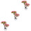 3Pcs Pink Artificial Bonsai Pine Tree Plastic Home Decoration 5