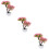 3Pcs Pink Artificial Bonsai Pine Tree Plastic Home Decoration 9