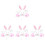 4Sets White Rabbit Ear Headband Set with Bowtie and Tail for Cosplay 3