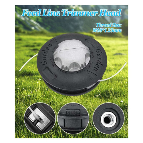 2X Universal M10 Nylon Automatic Grass Trimmer  Brush Mower Bump Spool 2 Lines Cutter Thread  String Saw 2