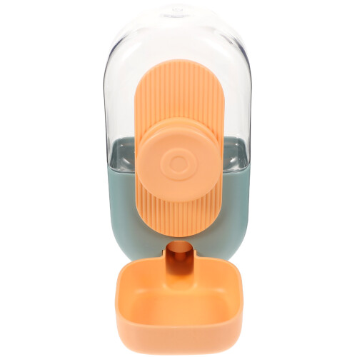 2Pcs Hanging Dog Feeder Durable PP Orange Automatic Feeder for Pets 1