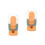 2Pcs Hanging Dog Feeder Durable PP Orange Automatic Feeder for Pets 6