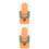2Pcs Hanging Dog Feeder Durable PP Orange Automatic Feeder for Pets 7