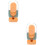2Pcs Hanging Dog Feeder Durable PP Orange Automatic Feeder for Pets 8