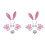 2Ensembles Costume Lapin Nœud, Bandeau Et Doux 3