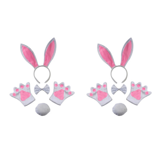 2Ensembles Costume Lapin Nœud, Bandeau Et Doux 2