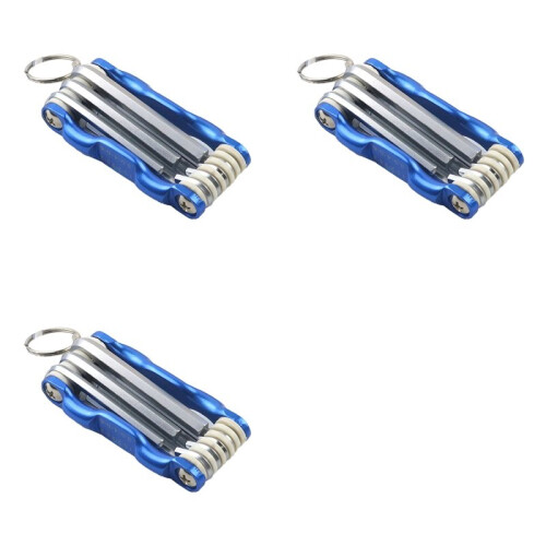 3X Folding Hex Key Box End Wrench Set Flat   Spanner Key Set Repair Car Hand Tools A 1