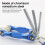 3X Folding Hex Key Box End Wrench Set Flat   Spanner Key Set Repair Car Hand Tools A 7