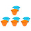 8Pcs Multi-Function Silicone Buckets Outdoor and Sand Toys 9