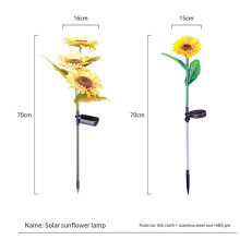 4 Pack Sunflower Solar Light Outdoor Waterproof LED Solar Light Lawn Landscape Light Courtyard Pathway Garden Decoration