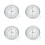 4Pcs White Small Stick on Digital Car Clock Durable Decorative Clock 11